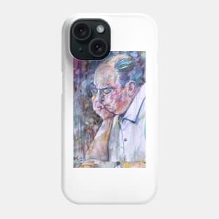 PABLO NERUDA watercolor portrait .7 Phone Case