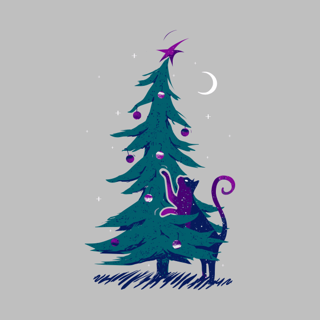 Kitty Tree Love by katiestack.art