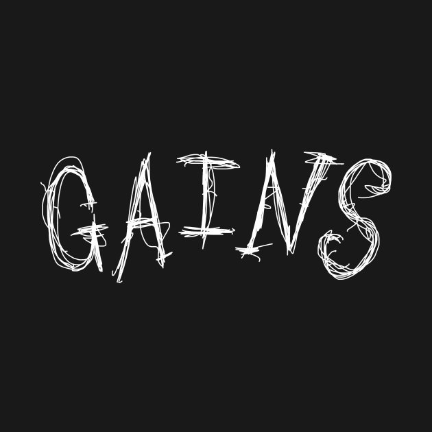 Dark and Gritty GAINS gymrat shirt for lunks by MacSquiddles