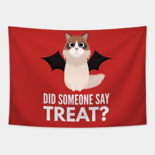 Seal Ragdoll Halloween Trick or Treat Tapestry