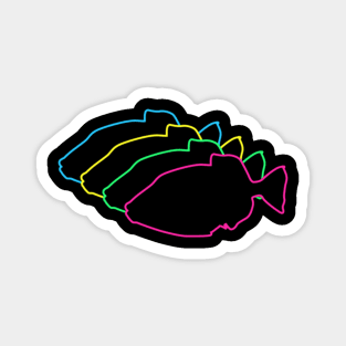 Fish 80s Neon Magnet