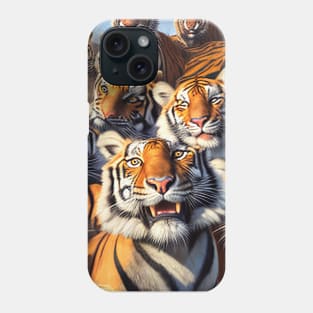 Tiger Cat Wild Nature Funny Happy Humor Photo Selfie Phone Case