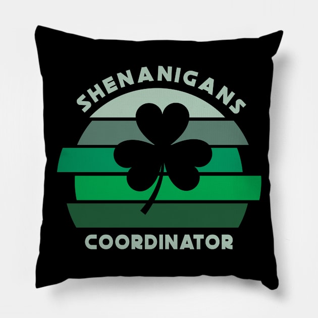 Shenanigans Coordinator Funny Teacher St Patrick's Day Gift Classic Pillow by kevenwal