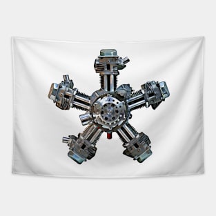 Radial Engine Cartoon Tapestry