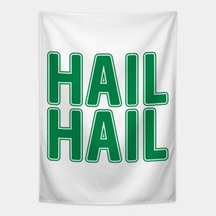 Hail Hail, Glasgow Celtic Football Club Green Text Design Tapestry