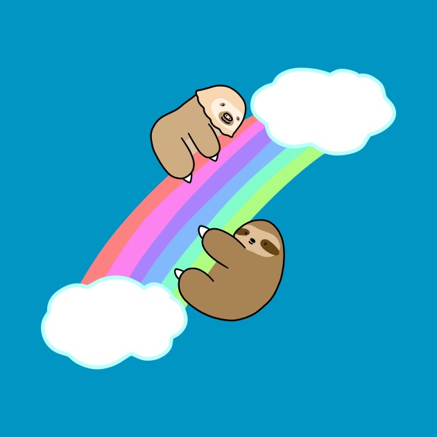 Rainbow Two and Three Toed Sloths by saradaboru