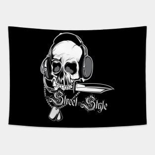 Cool Skull Illustration Tapestry