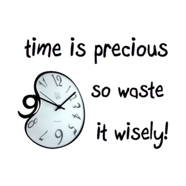 Time is precious clock tiktok time hour quote by Massi_Feknous