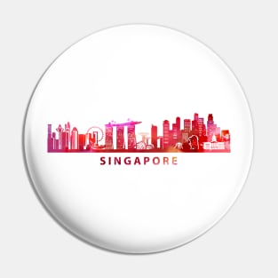 Singapore Skyline Pin