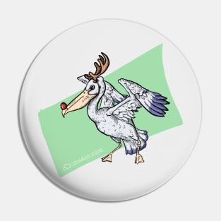 Christmas Pelican Reindeer Pin