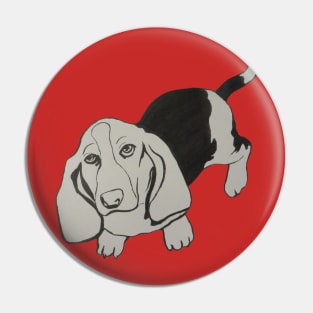 Basset Hound Puppy Pin