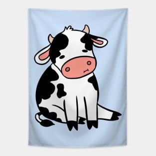 A cute cartoon cow Tapestry