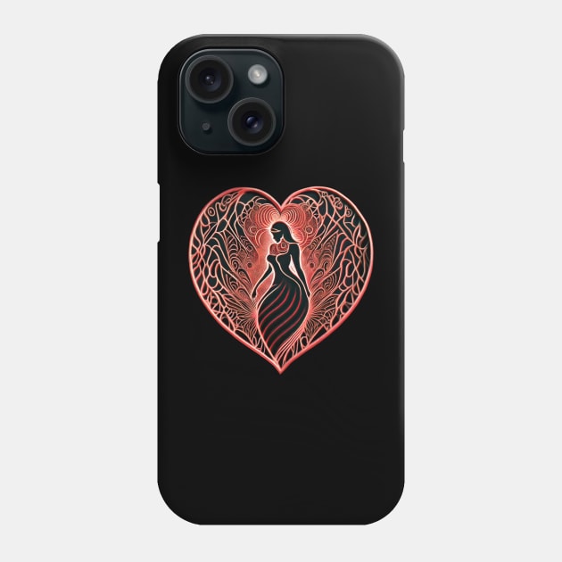 Woman Art Heart Lakshmi Phone Case by FehuMarcinArt