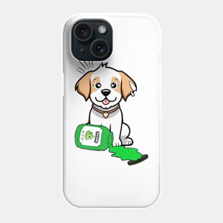 Funny happy Dog Spilled Wasabi Sauce Phone Case