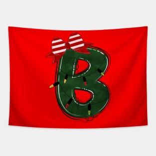 Letter B - Christmas Letter Tapestry