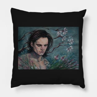 Buck & Flowers Pillow