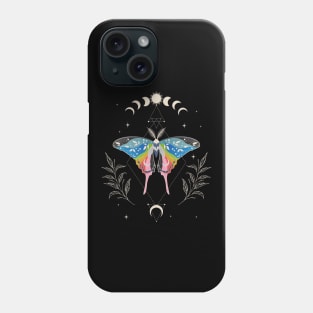 Queer Luna Moth Celestial Cottagecore LGBT Pride Flag Phone Case