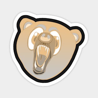 Beige Gradient Bear Magnet