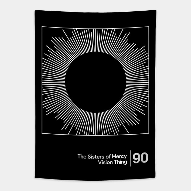 The Sisters Of Mercy - Vision Thing / Minimalist Style Graphic Artwork Design Tapestry by saudade