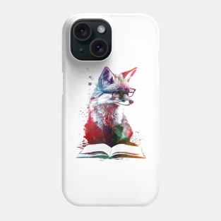 Fox reading book Phone Case