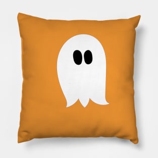 Cute ghost cartoon with BOO text in an orange frame Pillow