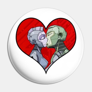 Robots In Love Pin