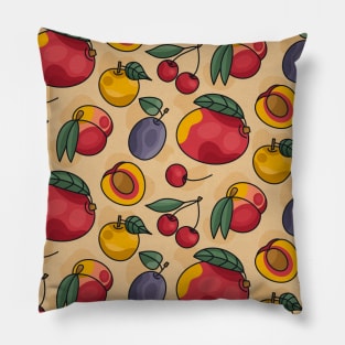 Stone Fruit Color Splash Pillow