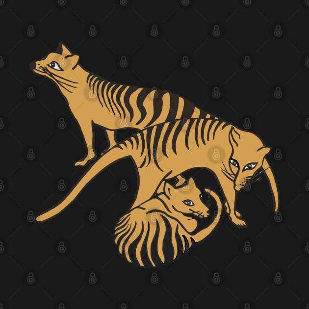 Tassie Tiger Family in repose! by topologydesign