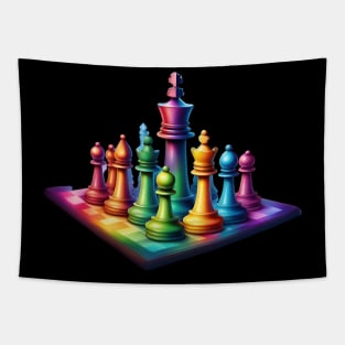 LGBT chess board Tapestry