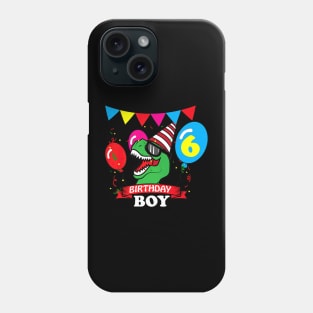 Rex 6th Dinosaur Birthday Phone Case