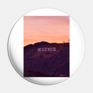 Hollywood sign sunset Pin