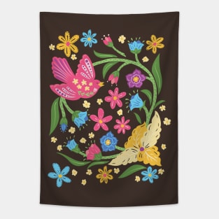 Folk Art Floral Tapestry