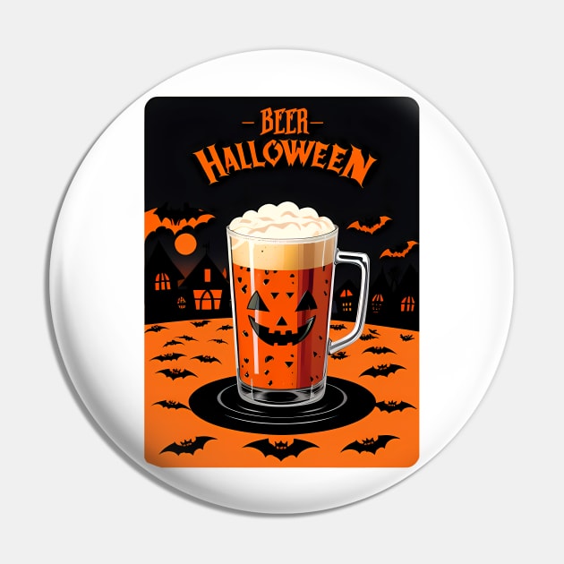 Spooky beer glass Pin by byfab