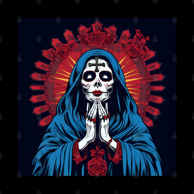 Day Of The Dead - Praying La Calavera Catrina - Santa Muerte by VisionDesigner