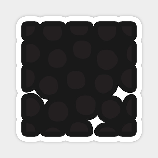 Bold Black & White Polka Dots Doodle Magnet by Blue Planet Boutique