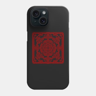 Red Snowflake Aesthetic - Bohemian Paisley Phone Case