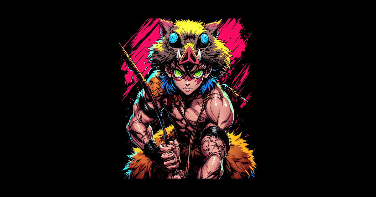 Inosuke Hashibira - Demon Slayer - Sticker | TeePublic