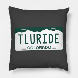 Telluride License Plate Pillow