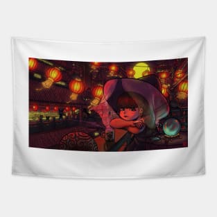 Magical Chinese Mystic Girl Tapestry