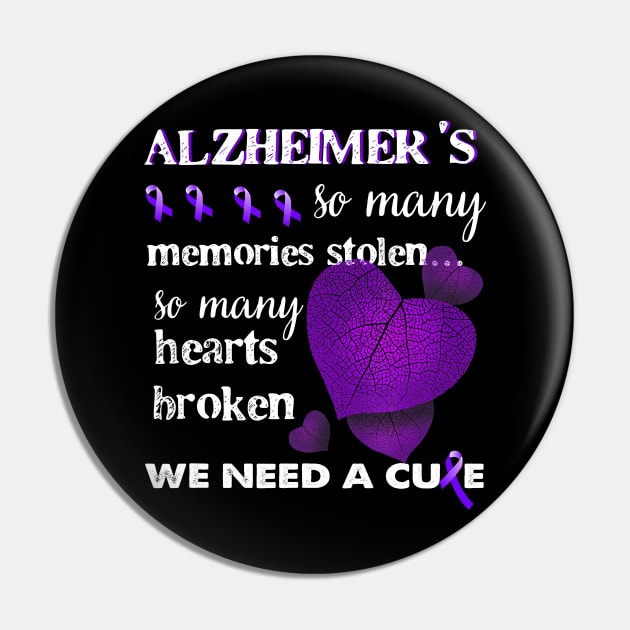 SO MANY MEMORIES STOLEN LEAVES ALZHEIMER AWARENESS Gift Pin by thuylinh8