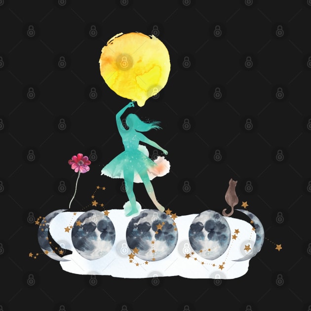 The petite Ballerina, Moon, Rose and Cat by Mission Bear