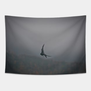 Bird in the mist / Swiss Artwork Photography Tapestry