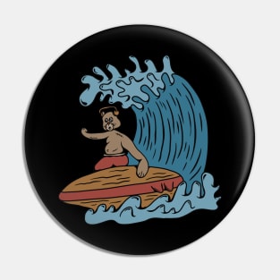 Surfing Cat Pin