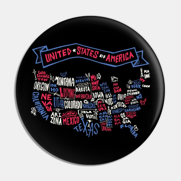 United States Map Pin by BamBam