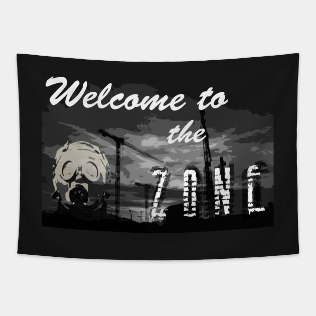 STALKER 'Welcome to the Zone' cheeki breeki postcard Tapestry by MacSquiddles