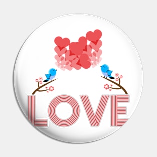 Love birds Pin