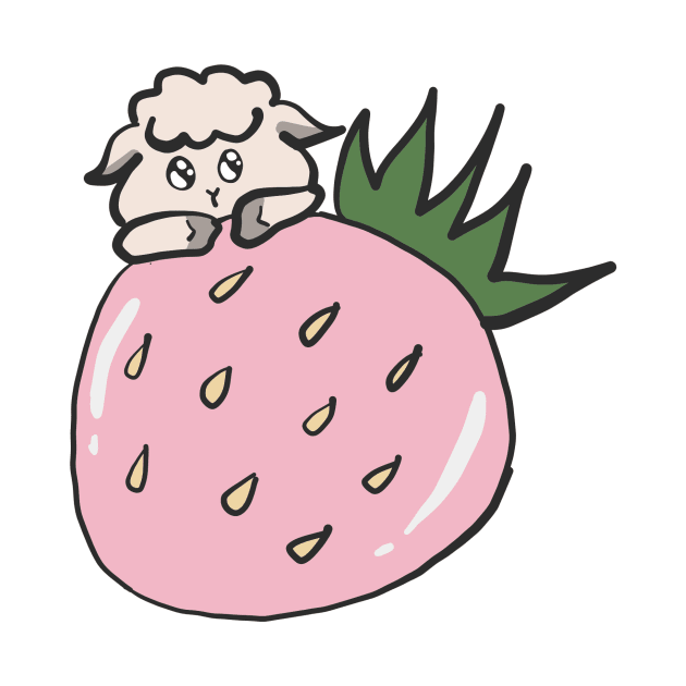 Strawberry Sheep Baby by jenartfart