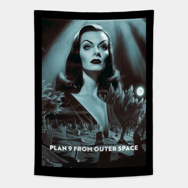 Plan 9 from Outer Space 1959 Tapestry by MonoMagic