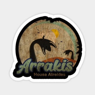 Visit Arrakis - Vintage Distressed Surf - Dune - Sci Fi Magnet