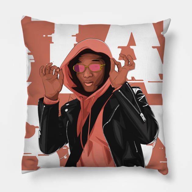 WIZKID Pillow by stooldee_anthony@yahoo.com